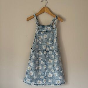 Cat and Jack Denim Daisy Overall Dress - Blue